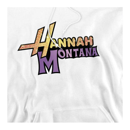 White - Side - Camp Rock Mens Hannah Montana Logo Hoodie