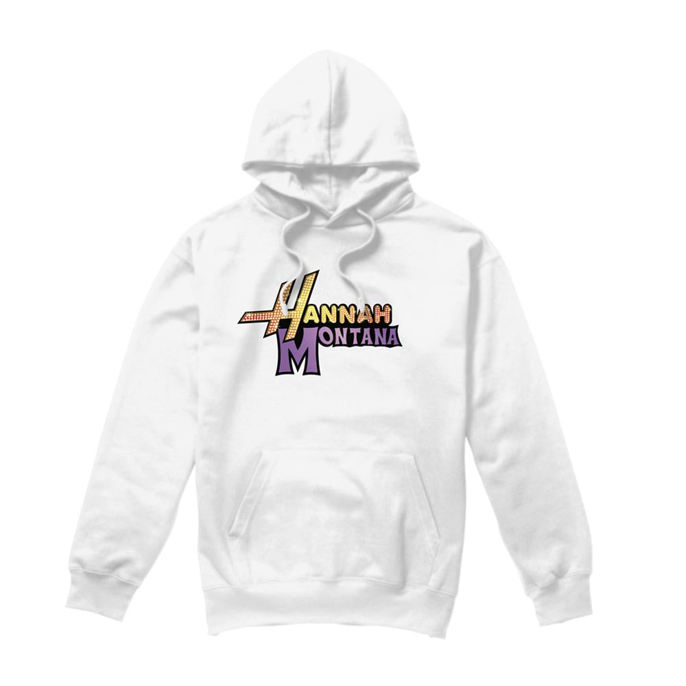 White - Front - Camp Rock Mens Hannah Montana Logo Hoodie
