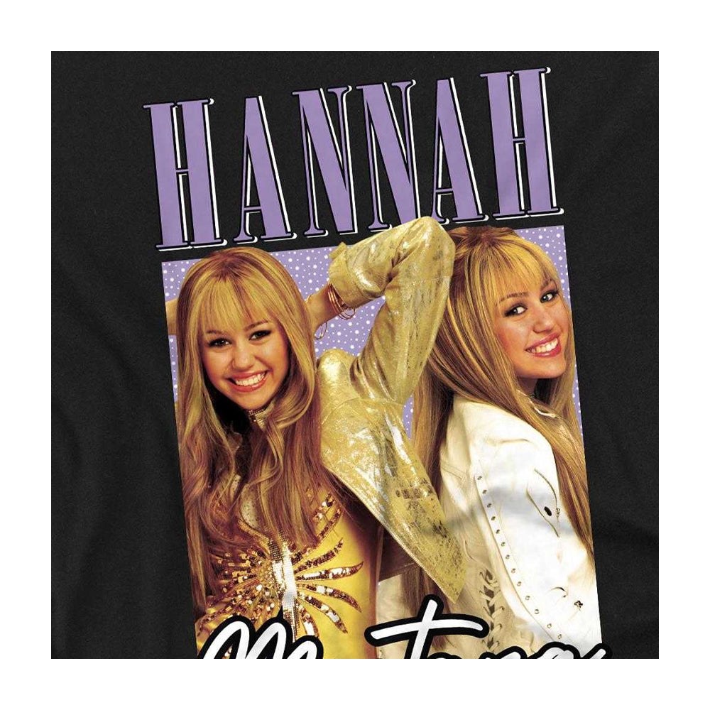Black - Side - Hannah Montana Womens-Ladies Hannah Montana Montage T-Shirt