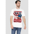 White - Lifestyle - Captain America Mens Legendary Dad America T-Shirt