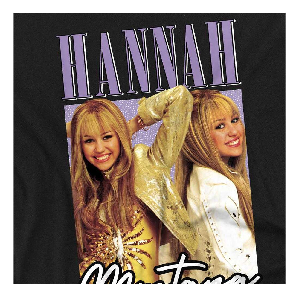 Black - Side - Hannah Montana Unisex Adult Hannah Montana Montage Long-Sleeved T-Shirt