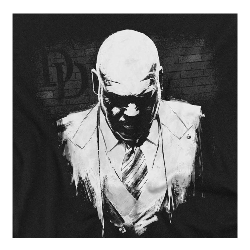 Black - Side - Daredevil Unisex Adult Fisk Kingpin Paint Long-Sleeved T-Shirt