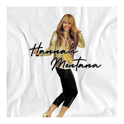 White - Side - Hannah Montana Unisex Adult Hannah Montana Pose Long-Sleeved T-Shirt