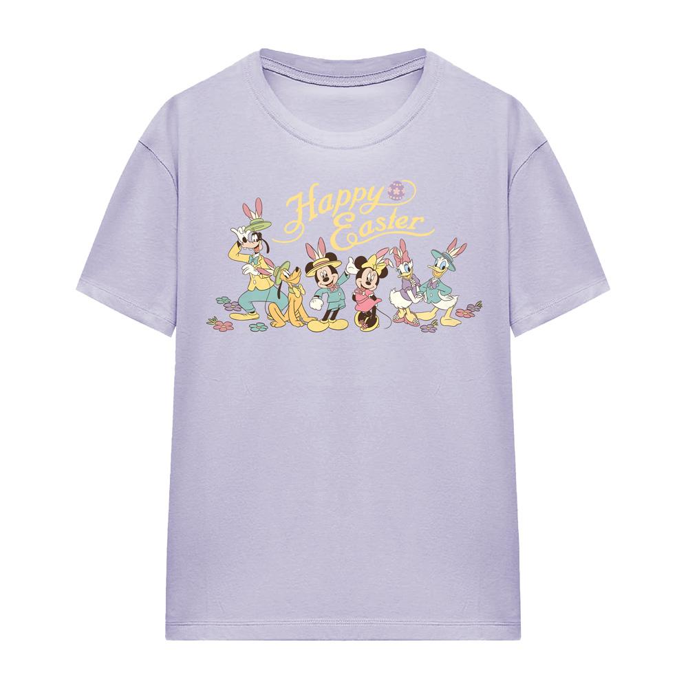 Lavender - Front - Mickey Mouse & Friends Womens-Ladies Mickey Mouse & Friends Easter T-Shirt