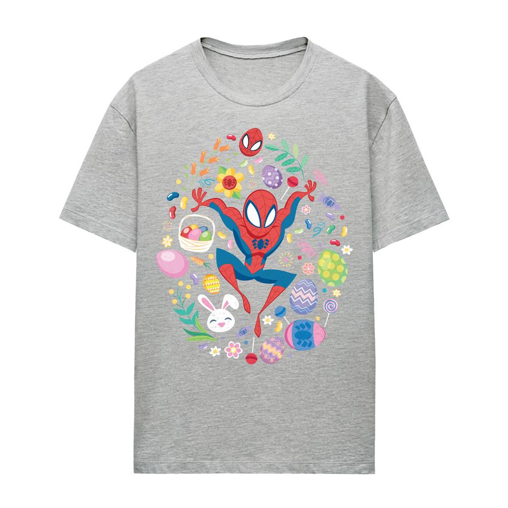 Athletic Heather - Front - Spider-Man Womens-Ladies Spider-Man Circle Easter T-Shirt