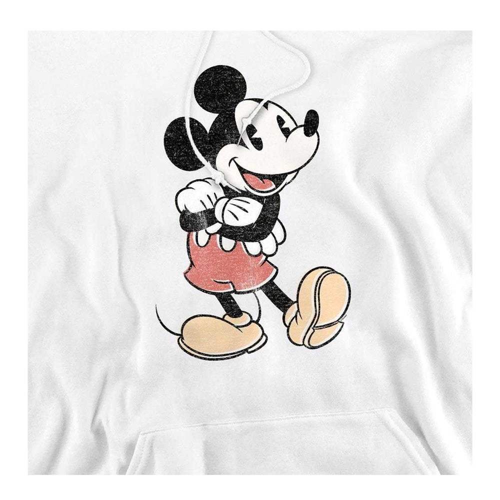 White - Side - Disney Unisex Adult Mickey Mouse Vintage Hoodie