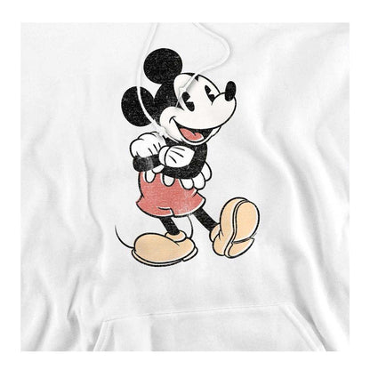 White - Side - Disney Unisex Adult Mickey Mouse Vintage Hoodie