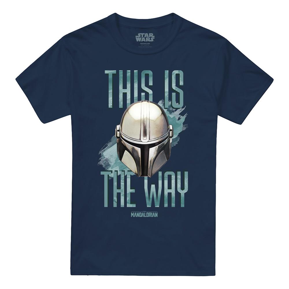 Navy - Front - Star Wars Unisex Adult This Is The Way Ringspun Cotton T-Shirt