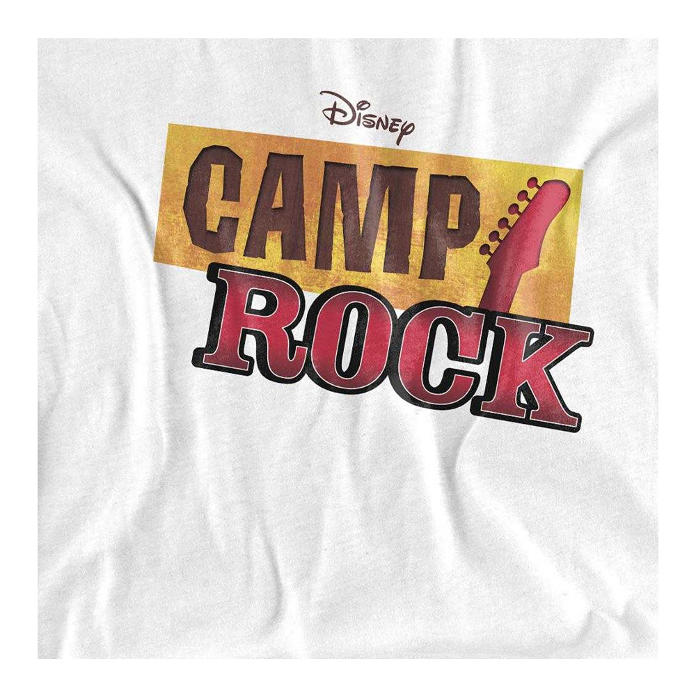 White - Side - Camp Rock Womens-Ladies Classic Logo Oversized T-Shirt