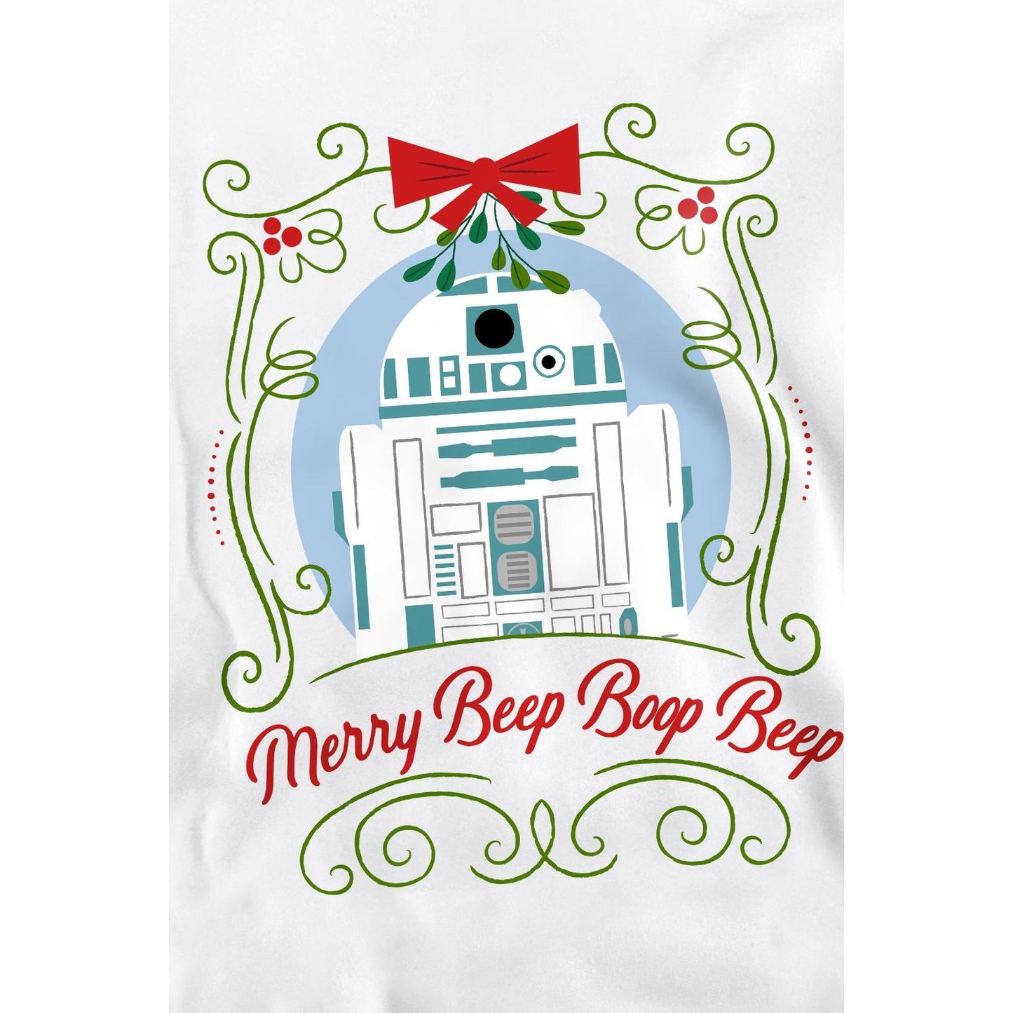 White - Lifestyle - Star Wars Unisex Adult Merry Beep Boop Beep R2-D2 Christmas Sweatshirt