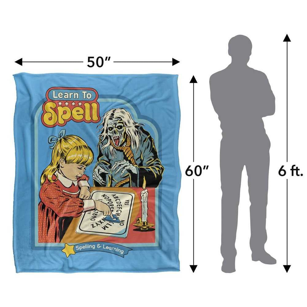Blue-Multicoloured - Lifestyle - Steven Rhodes Learn To Spell Soft Touch Blanket