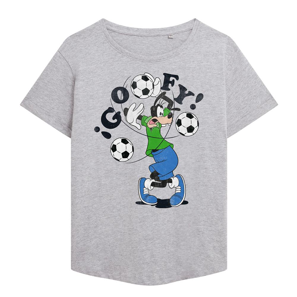 Athletic Heather - Front - Disney Womens-Ladies Goofy Football Fashion T-Shirt