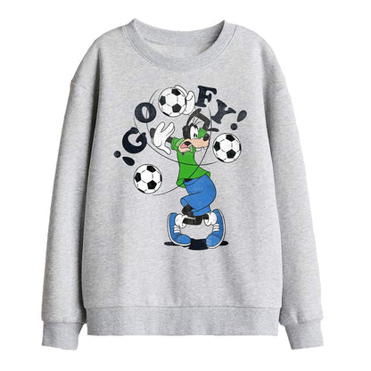 Athletic Heather - Front - Disney Childrens-Kids Goofy Football Sweatshirt