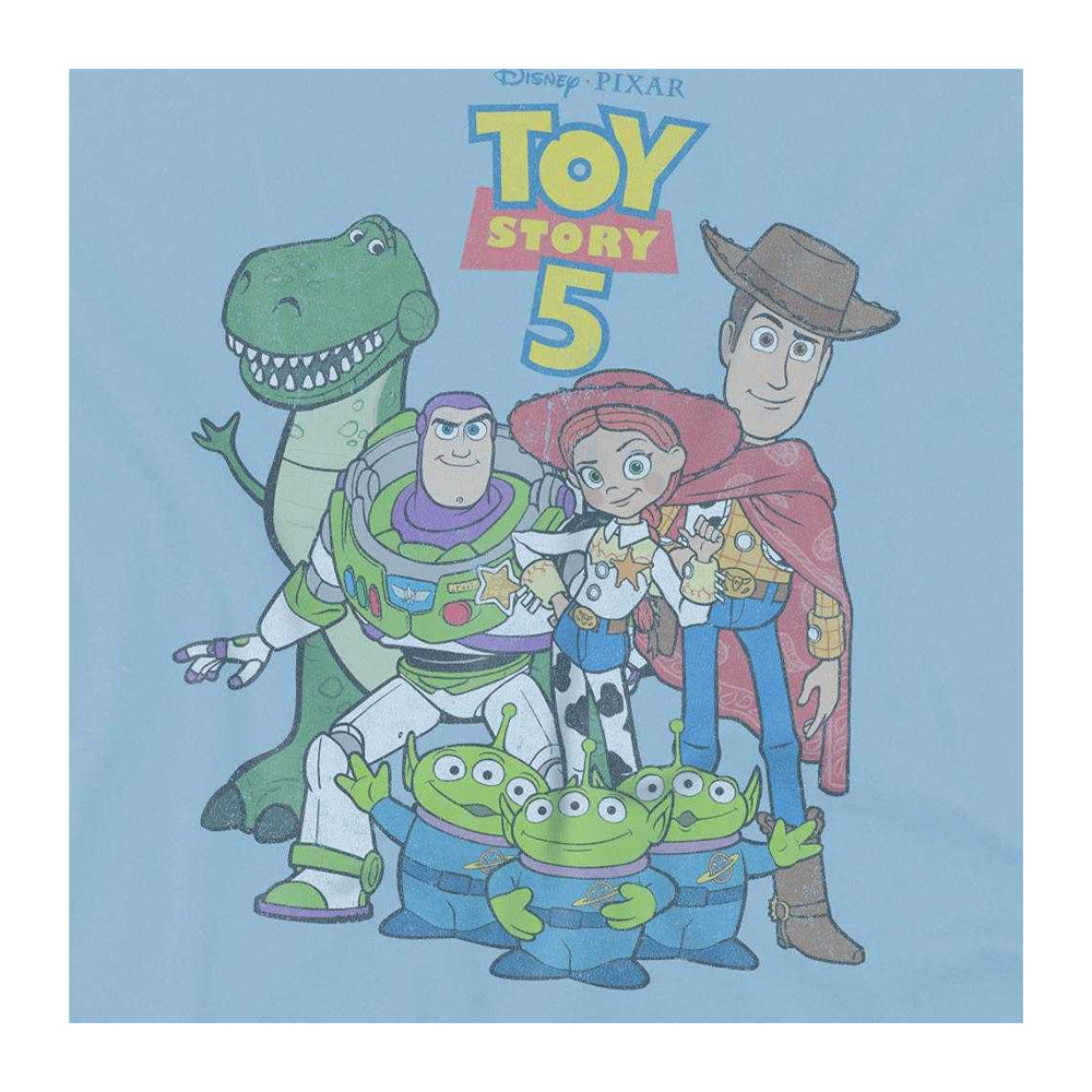 Light Blue - Side - Toy Story 5 Childrens-Kids Faded Pose Logo Sweatshirt