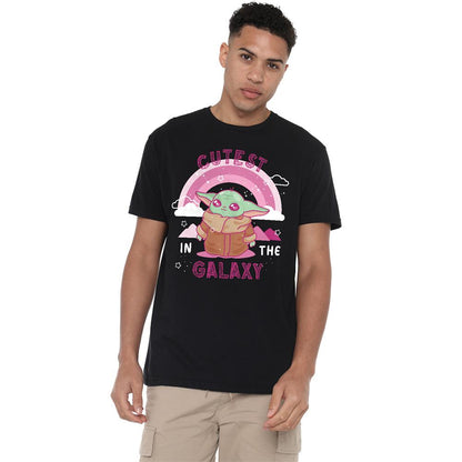 Black - Lifestyle - Star Wars Unisex Adult Cutest In The Galaxy Grogu Star Wars Ringspun Cotton T-Shirt