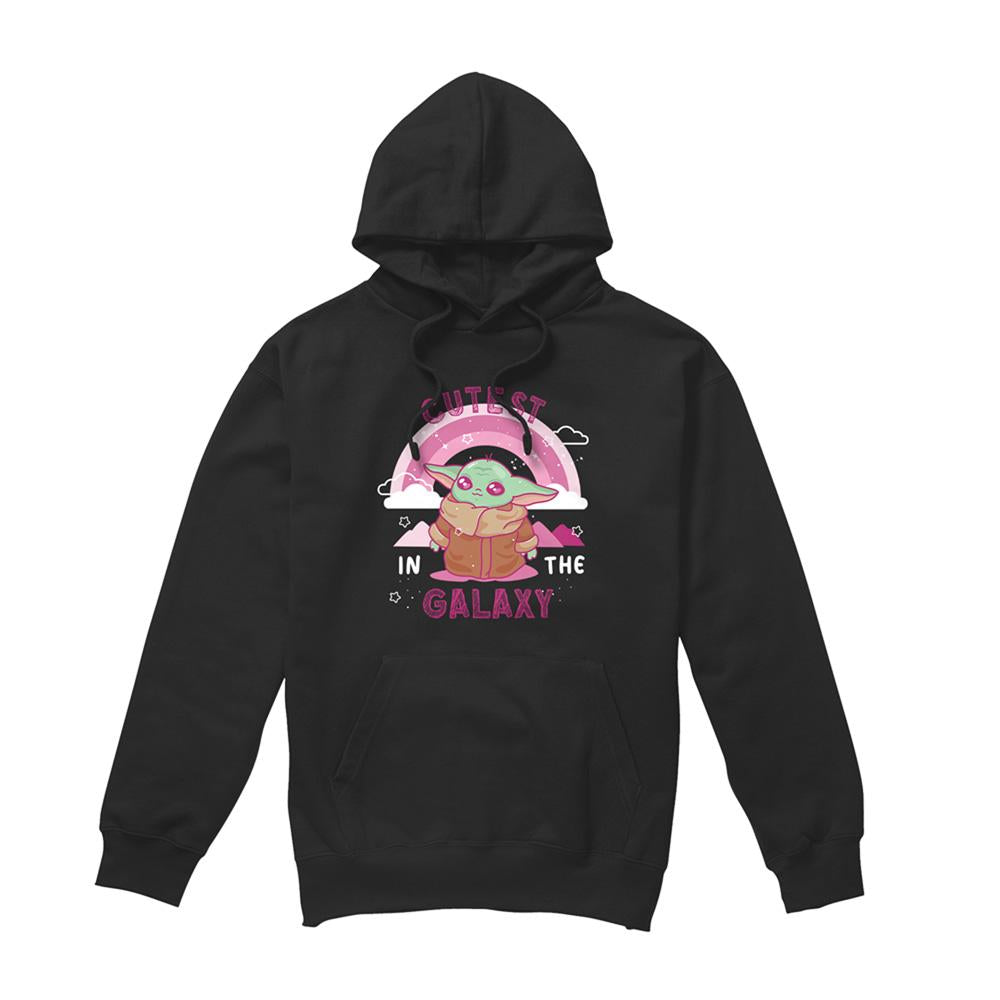 Black - Front - Star Wars Unisex Adult Cutest In The Galaxy Grogu Long-Sleeved Hoodie