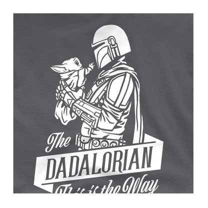Charcoal - Side - Star Wars Mens Dadalorian Ringspun Cotton Fathers Day T-Shirt