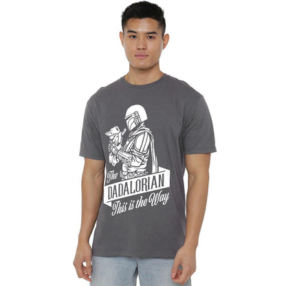 Charcoal - Lifestyle - Star Wars Mens Dadalorian Ringspun Cotton Fathers Day T-Shirt