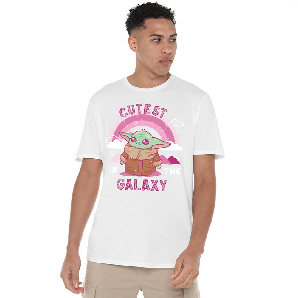 White - Lifestyle - Star Wars Unisex Adult Cutest In The Galaxy Grogu T-Shirt