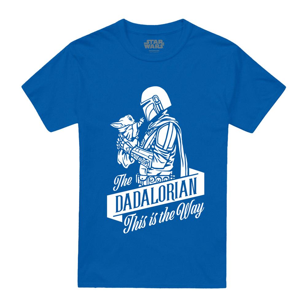 Royal Blue - Front - Star Wars Mens Dadalorian Ringspun Cotton T-Shirt