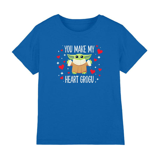 Royal Blue - Front - Star Wars Childrens-Kids You Make My Heart Grogu T-Shirt