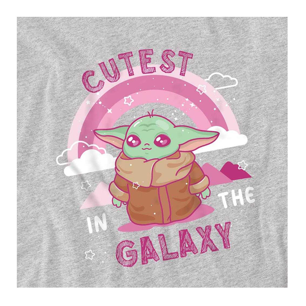 Sport Heather - Side - Star Wars Childrens-Kids Cutest In The Galaxy Grogu Star Wars T-Shirt