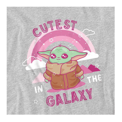 Sport Heather - Side - Star Wars Childrens-Kids Cutest In The Galaxy Grogu Star Wars T-Shirt