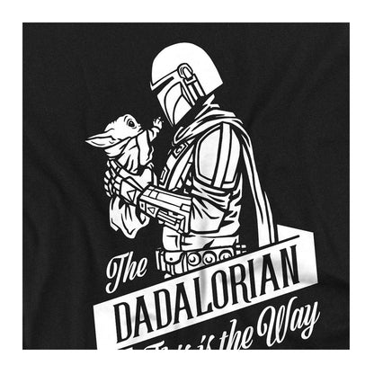 Black - Side - Star Wars Mens Dadalorian Ringspun Cotton Short-Sleeved Fathers Day T-Shirt