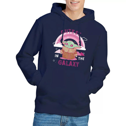 Navy - Lifestyle - Star Wars Unisex Adult Cutest In The Galaxy Grogu Weave Long-Sleeved Hoodie