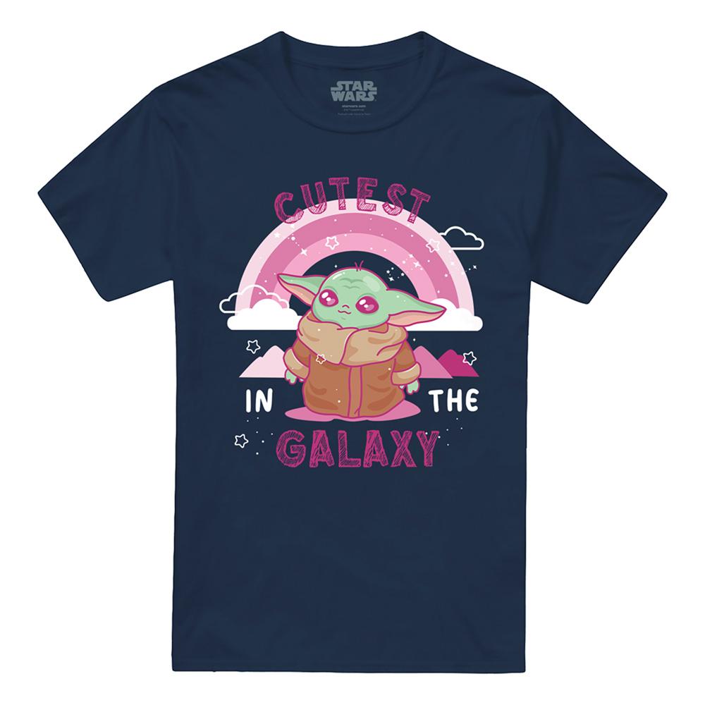 Navy - Front - Star Wars Unisex Adult Cutest In The Galaxy Grogu T-Shirt