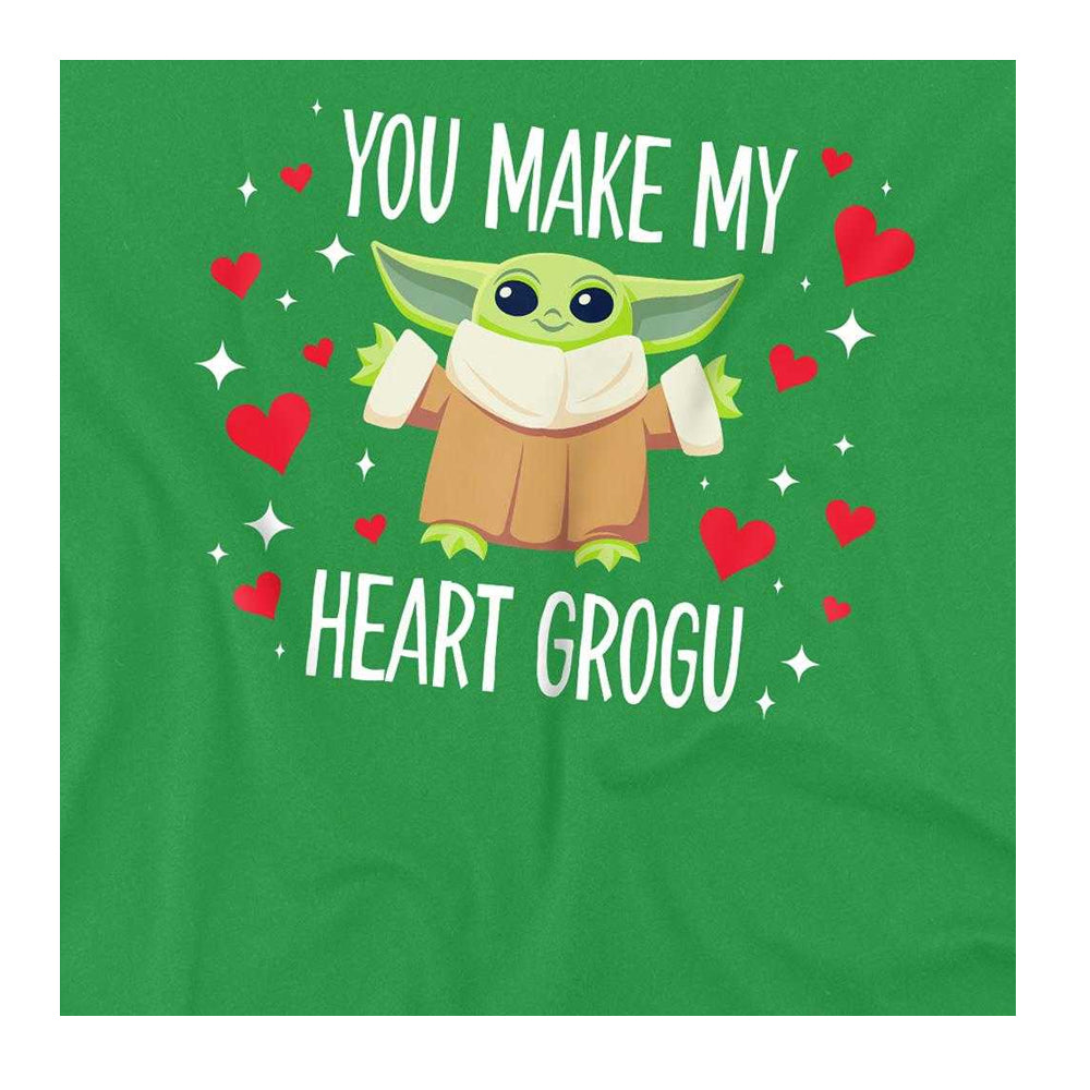 Kelly Green - Side - Star Wars Unisex Adult Grogu Ringspun Cotton T-Shirt