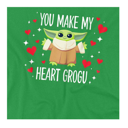 Kelly Green - Side - Star Wars Unisex Adult Grogu Ringspun Cotton T-Shirt