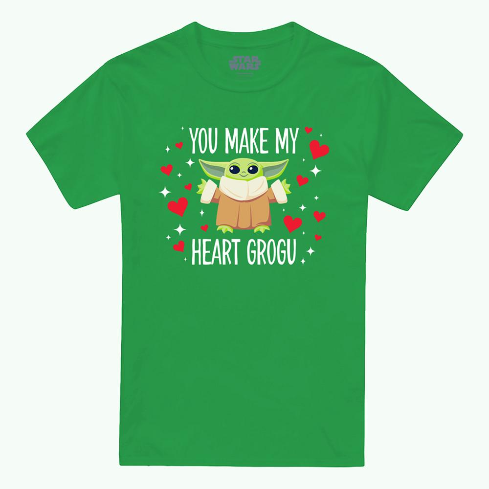 Kelly Green - Front - Star Wars Unisex Adult Grogu Ringspun Cotton T-Shirt