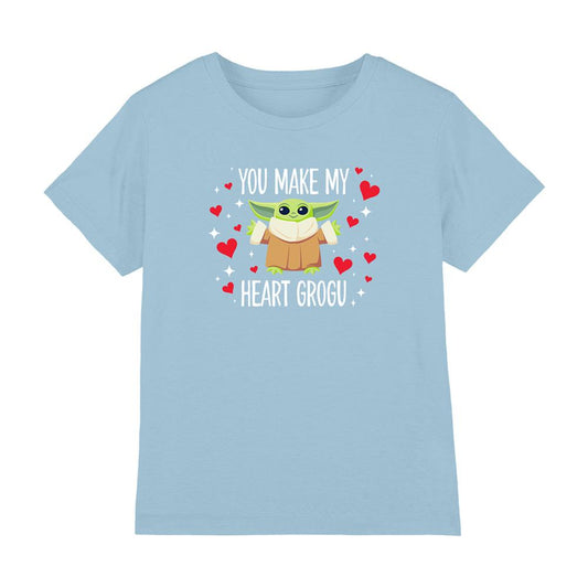 Light Blue - Front - Star Wars Childrens-Kids You Make My Heart Grogu T-Shirt