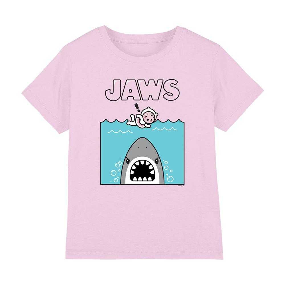Pink - Front - Jaws Childrens-Kids Kawaii 50th T-Shirt