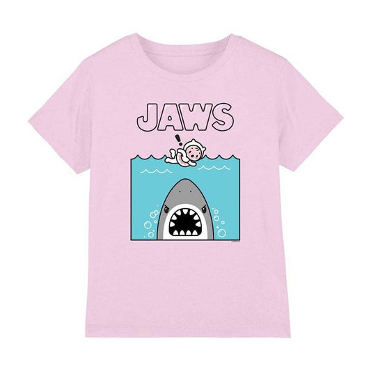 Pink - Front - Jaws Childrens-Kids Kawaii 50th T-Shirt