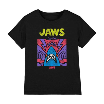 Black - Front - Jaws Childrens-Kids Pen T-Shirt