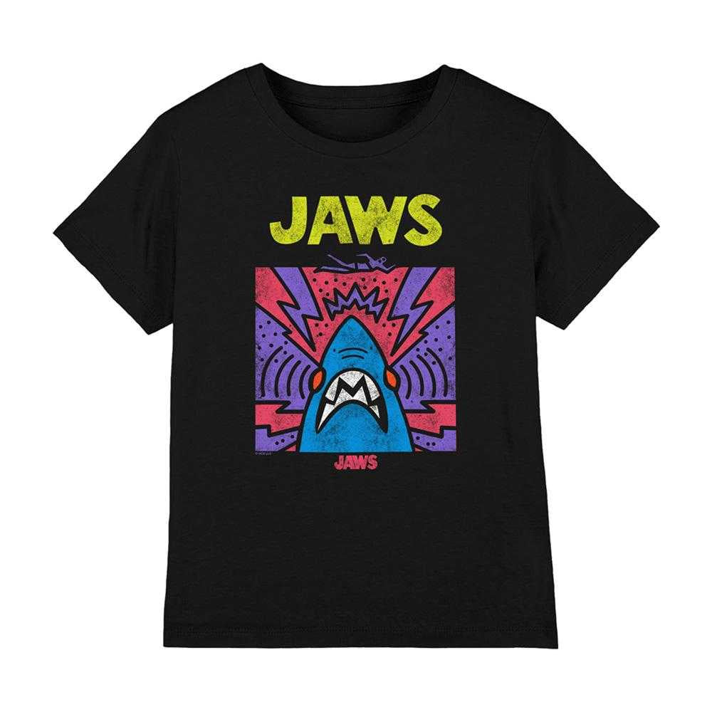 Black - Front - Jaws Childrens-Kids Pen T-Shirt