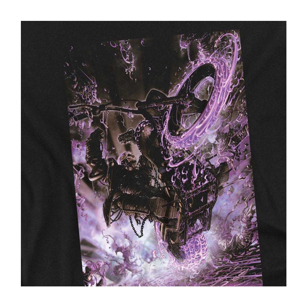 Black - Side - Ghost Rider Unisex Adult Ringspun Cotton T-Shirt