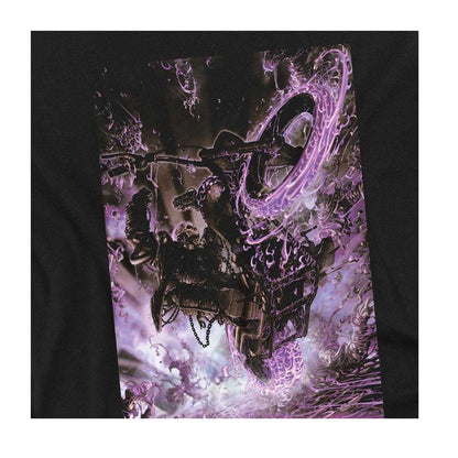 Black - Side - Ghost Rider Unisex Adult Pain T-Shirt