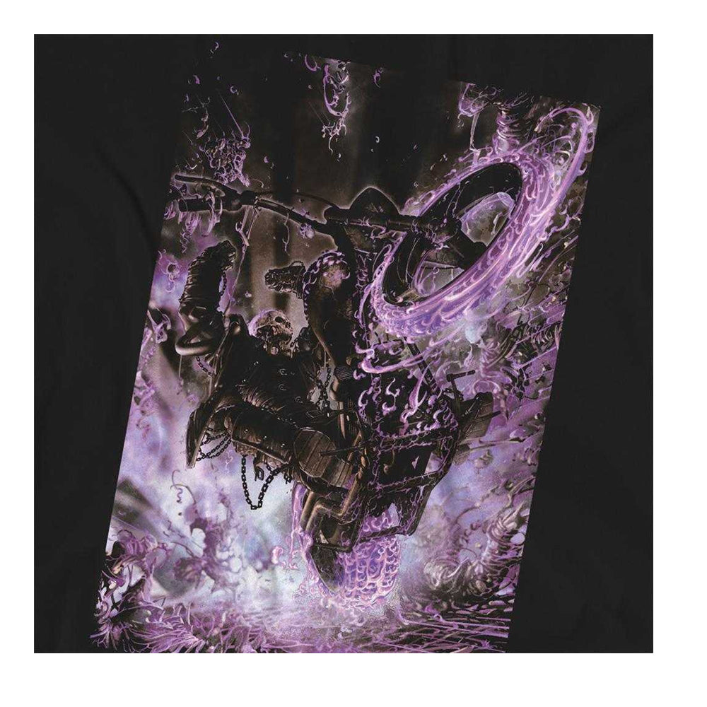 Black - Side - Ghost Rider Womens-Ladies Pain T-Shirt