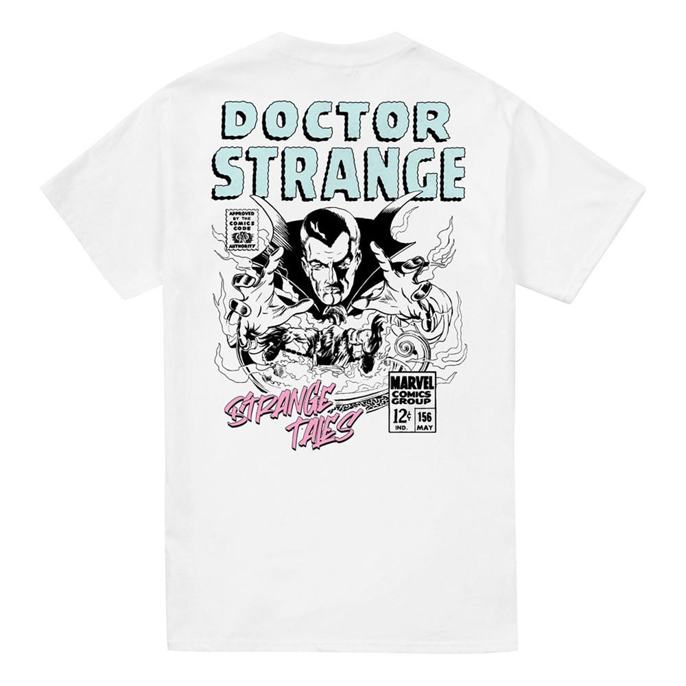 White - Back - Doctor Strange Unisex Adult Doctor Strange Retro Comic T-Shirt