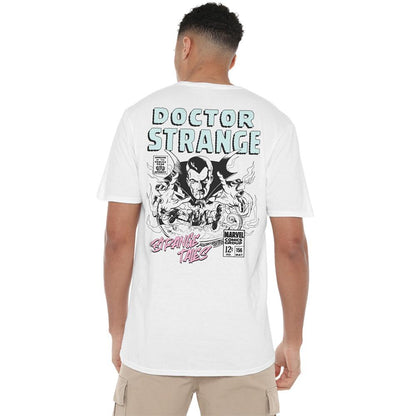 White - Pack Shot - Doctor Strange Unisex Adult Doctor Strange Retro Comic T-Shirt
