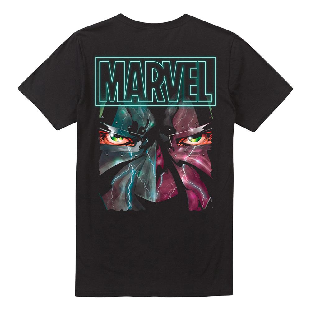 Black - Back - Marvel Unisex Adult Doctor Doom Glow T-Shirt