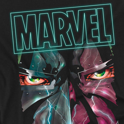Black - Side - Marvel Unisex Adult Doctor Doom Glow T-Shirt