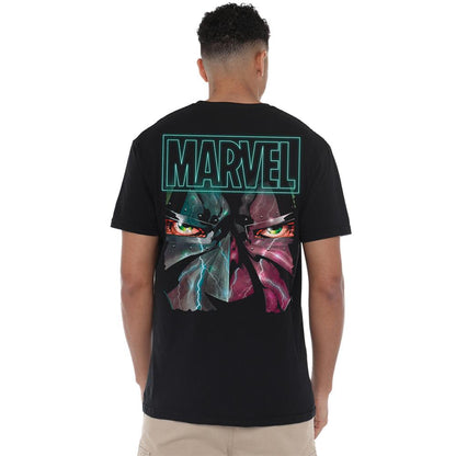 Black - Pack Shot - Marvel Unisex Adult Doctor Doom Glow T-Shirt