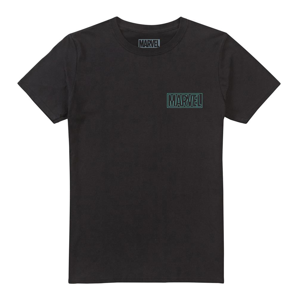 Black - Front - Marvel Unisex Adult Doctor Doom Glow T-Shirt