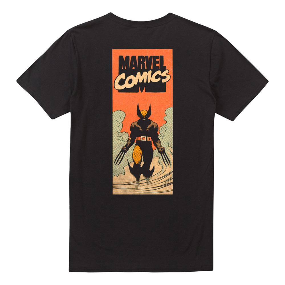 Black - Back - X-Men Unisex Adult Wolverine T-Shirt