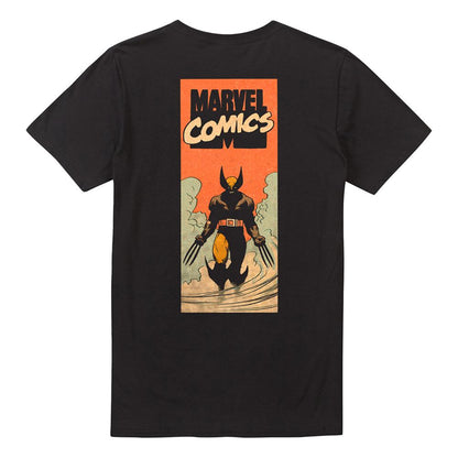 Black - Back - X-Men Unisex Adult Wolverine T-Shirt