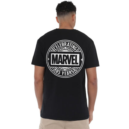 Black - Pack Shot - Marvel Universe Unisex Adult 85 Years T-Shirt